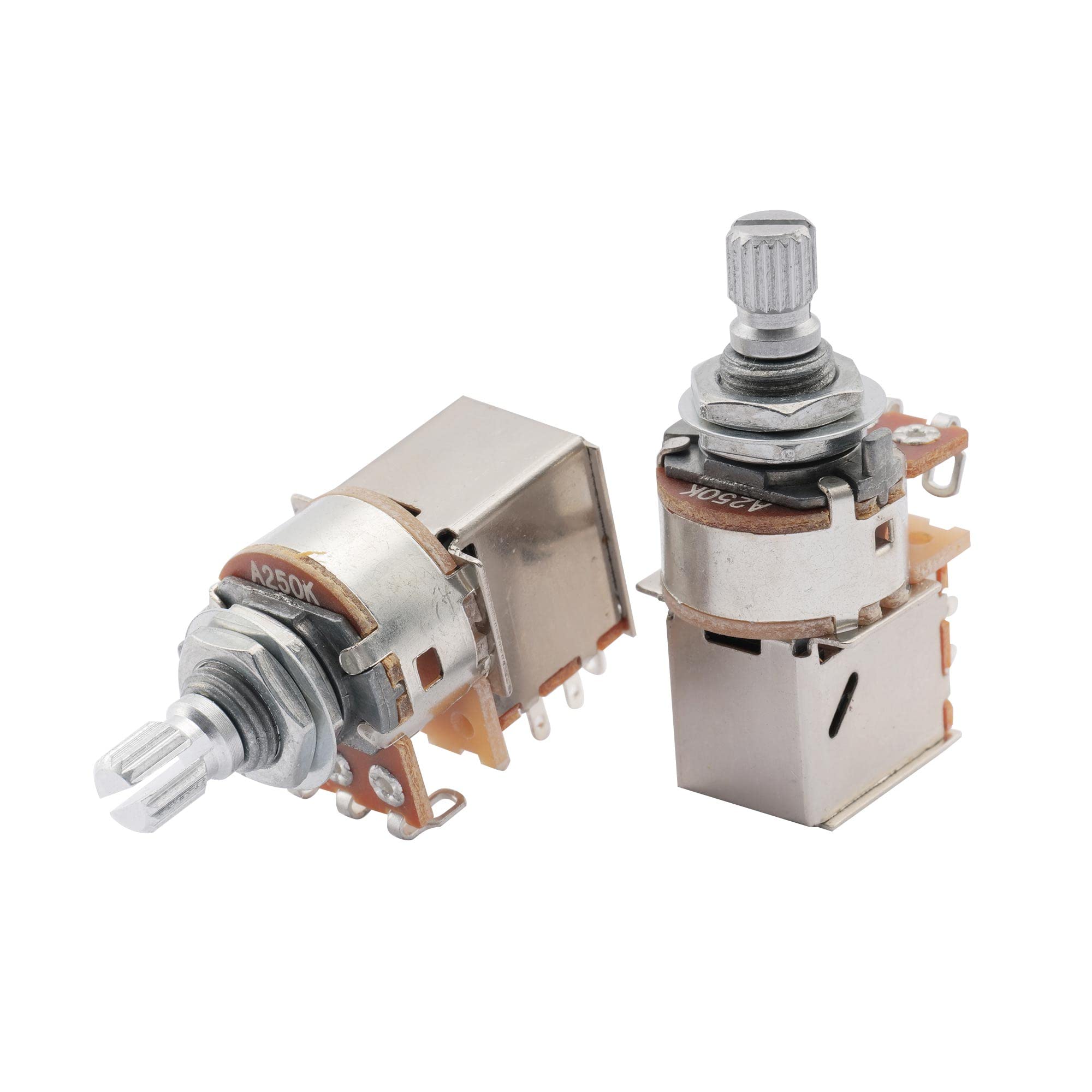 Musiclily Potentiomètre Audio 250K Axe Cannelé 15mm Pour Guitare Électrique - Lot De 2