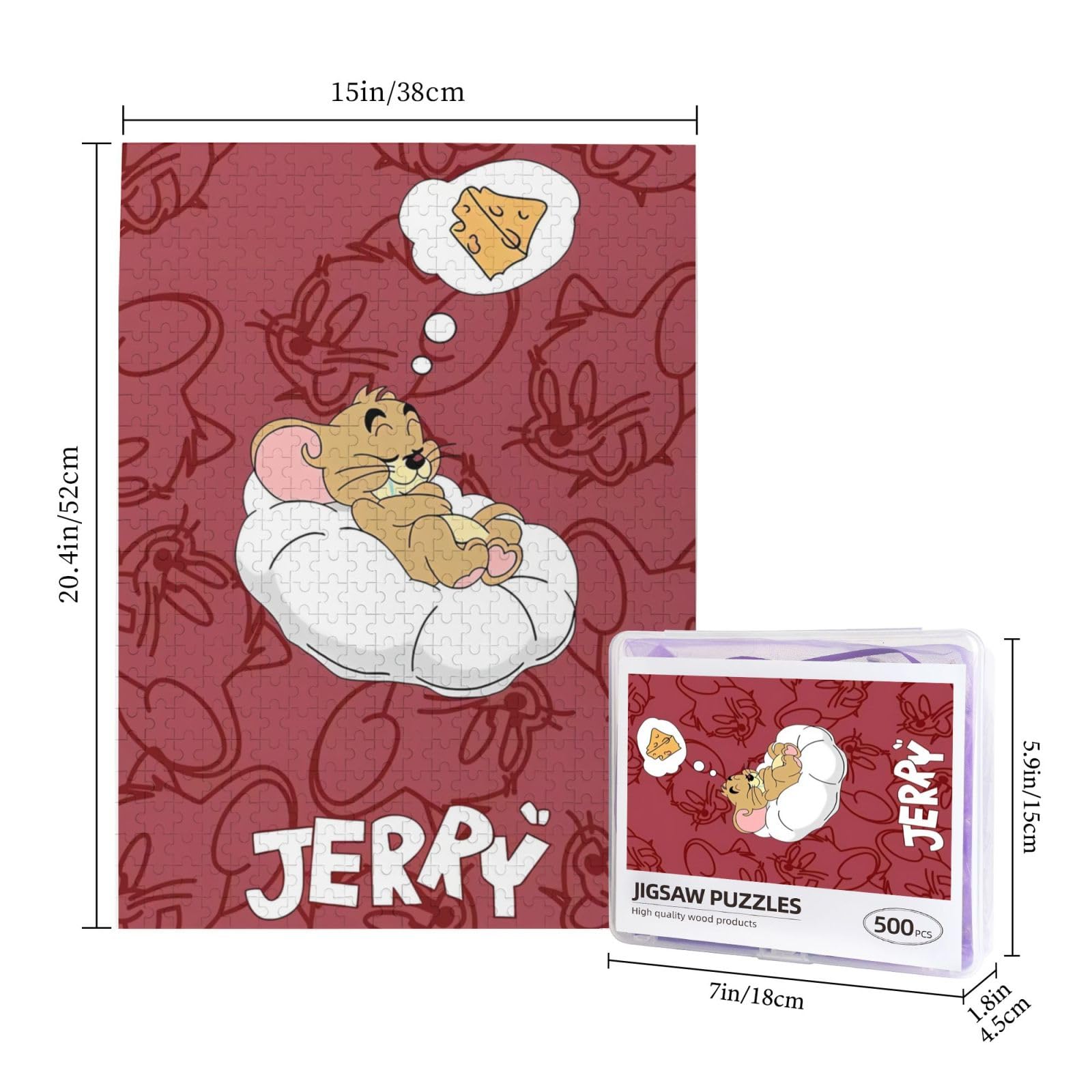 Amazon.co.jp: 500ピース ジグソーパズル トムとジェリー 木製パズル