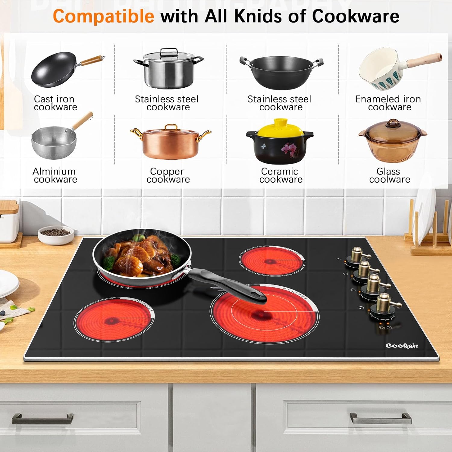 Electric Cooktop 30 Inch and 2 Burner Electric Cooktop