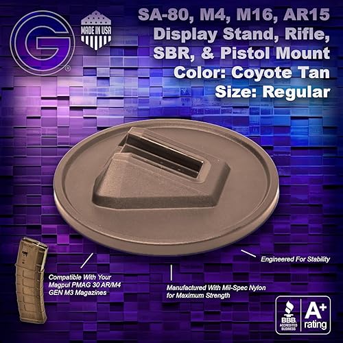 Miniatura 6 de Gun Stand, Pistol Stand, Rifle Stand, Magazine Stand, Handgun Stand, Gun Safe Organizer, Mag Holder Durable, Stable & Made in The USA