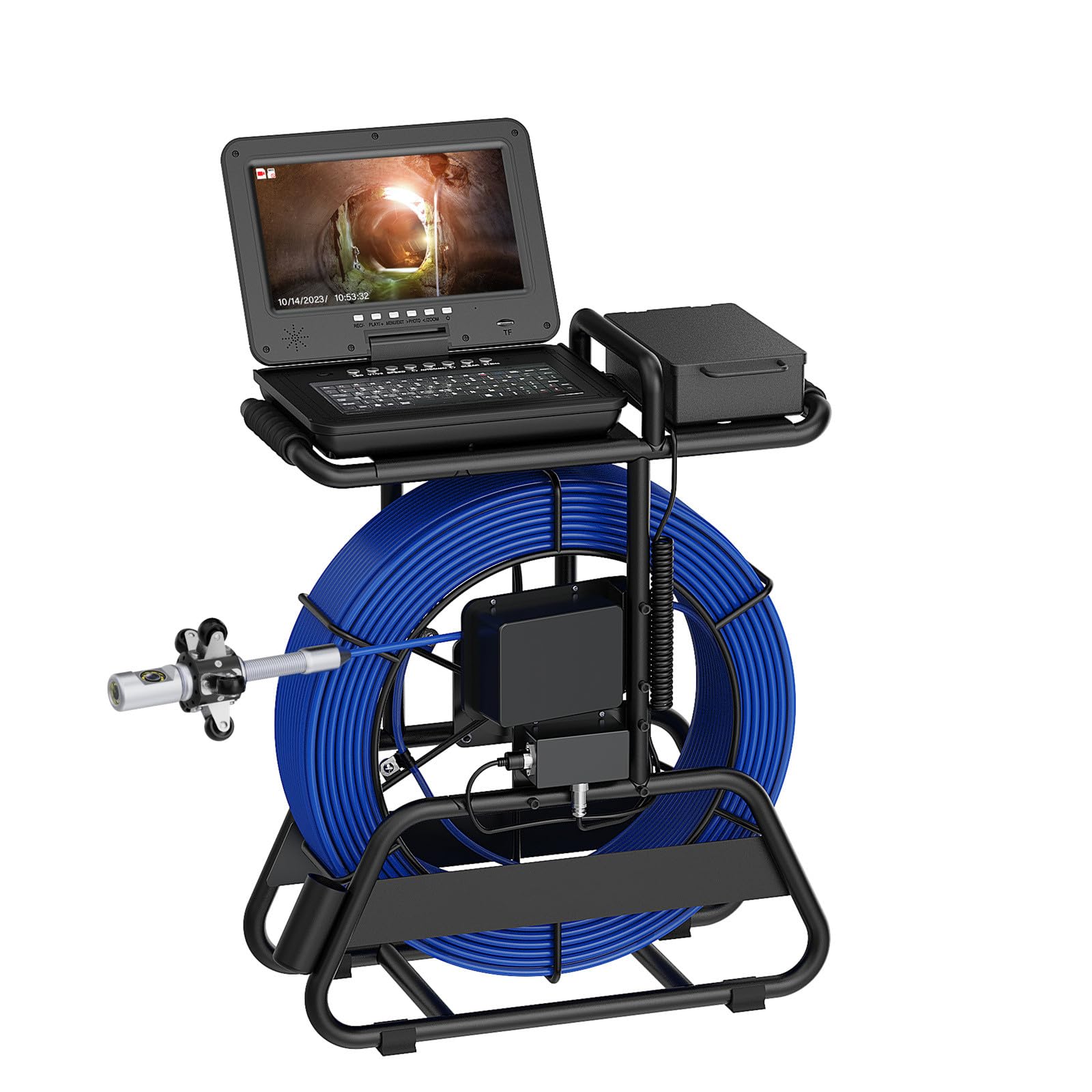 360° Rotate Dual Lens Sewer Drain Pipe Pipeline 2MP Camera Endoscope, 10