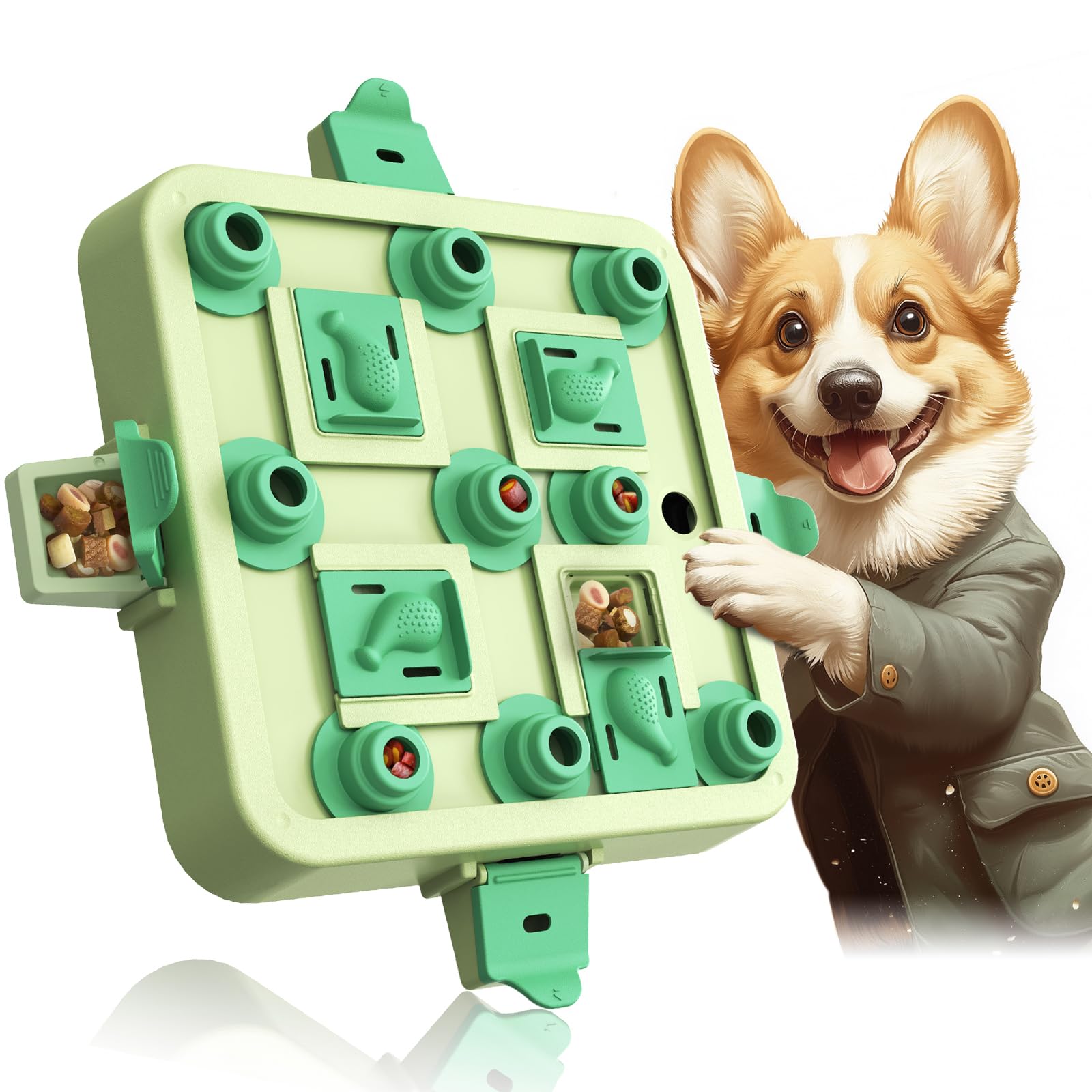 KADTC Intelligenzspielzeug für Hunde, interaktives Hundespielzeug gegen Langeweile, Leckerli-Puzzle zur mentalen Stimulation für Welpen und kleine, mittelgroße und große Hunde