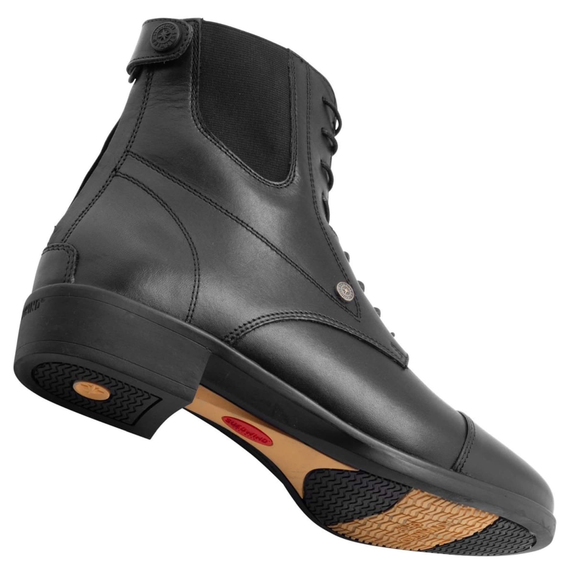 SUEDWIND FOOTWEAR Advanced II BZ Lace Reit-Stiefelette – Rindsleder Schlüpf-Schuh mit Schnürung, Reißverschluss hinten, OrthoLite-Sohle & Gummisohle – Boots – Schwarz – Gr. 35-46