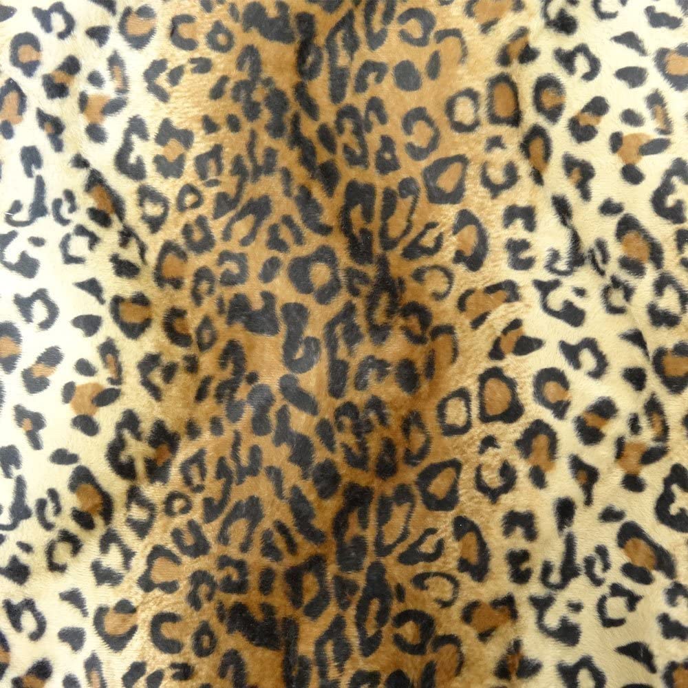 bãªte Skin Velvet Fabric panthã ¨ re – Beige and Brown by 50 cm