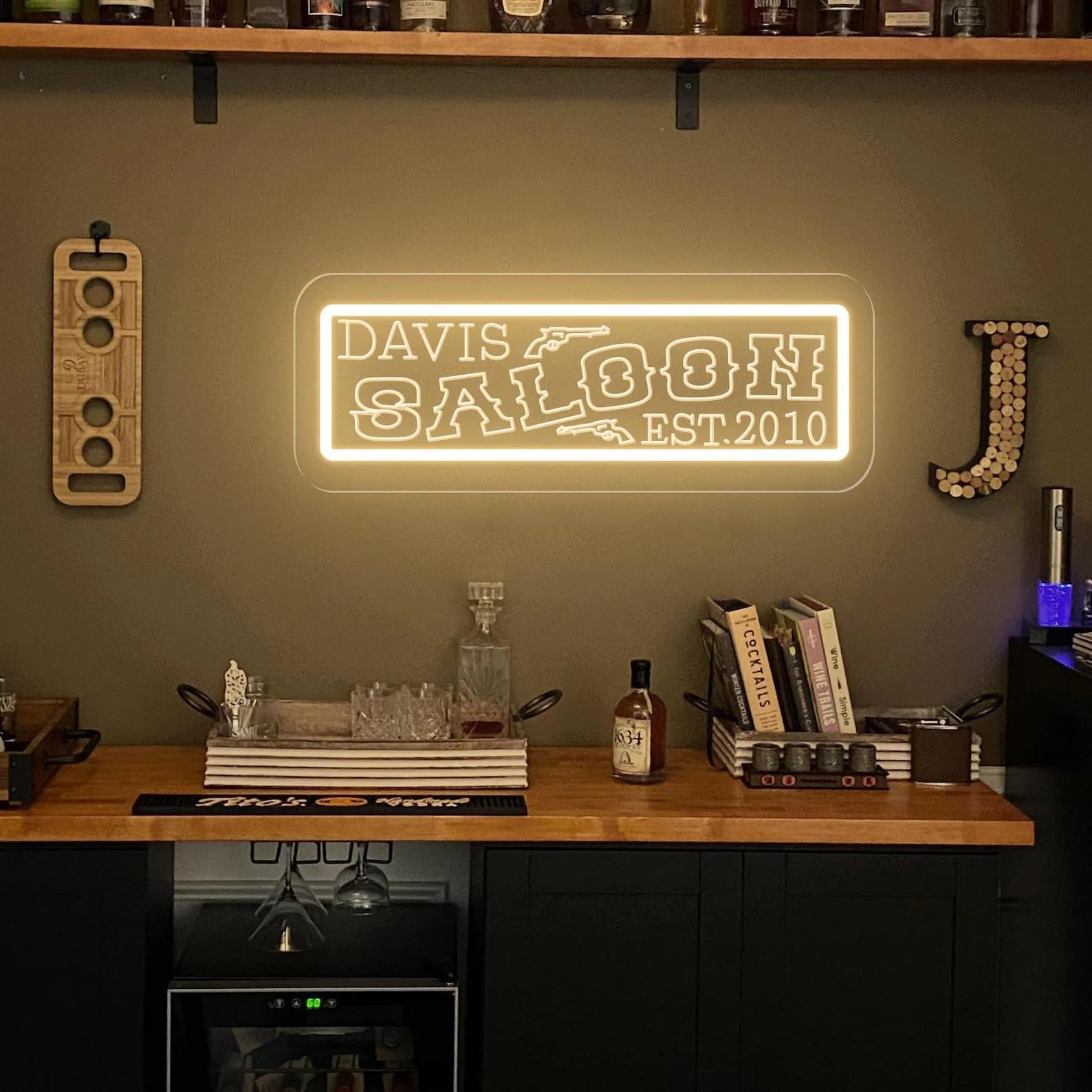 Letrero de neón personalizado para bar occidental, luces de neón personalizadas para el hogar, bar, pub vaquero, granja, decoración de pared de cueva de hombre, regalos para amigos