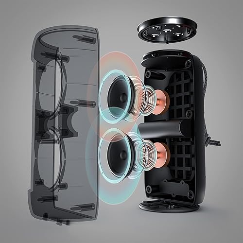 Miniatura 3 de Monster S310 Altavoz Bluetooth actualizado, altavoz portátil de 30 W, sonido estéreo de 360 con graves intensos, emparejamiento TWS, IPX6