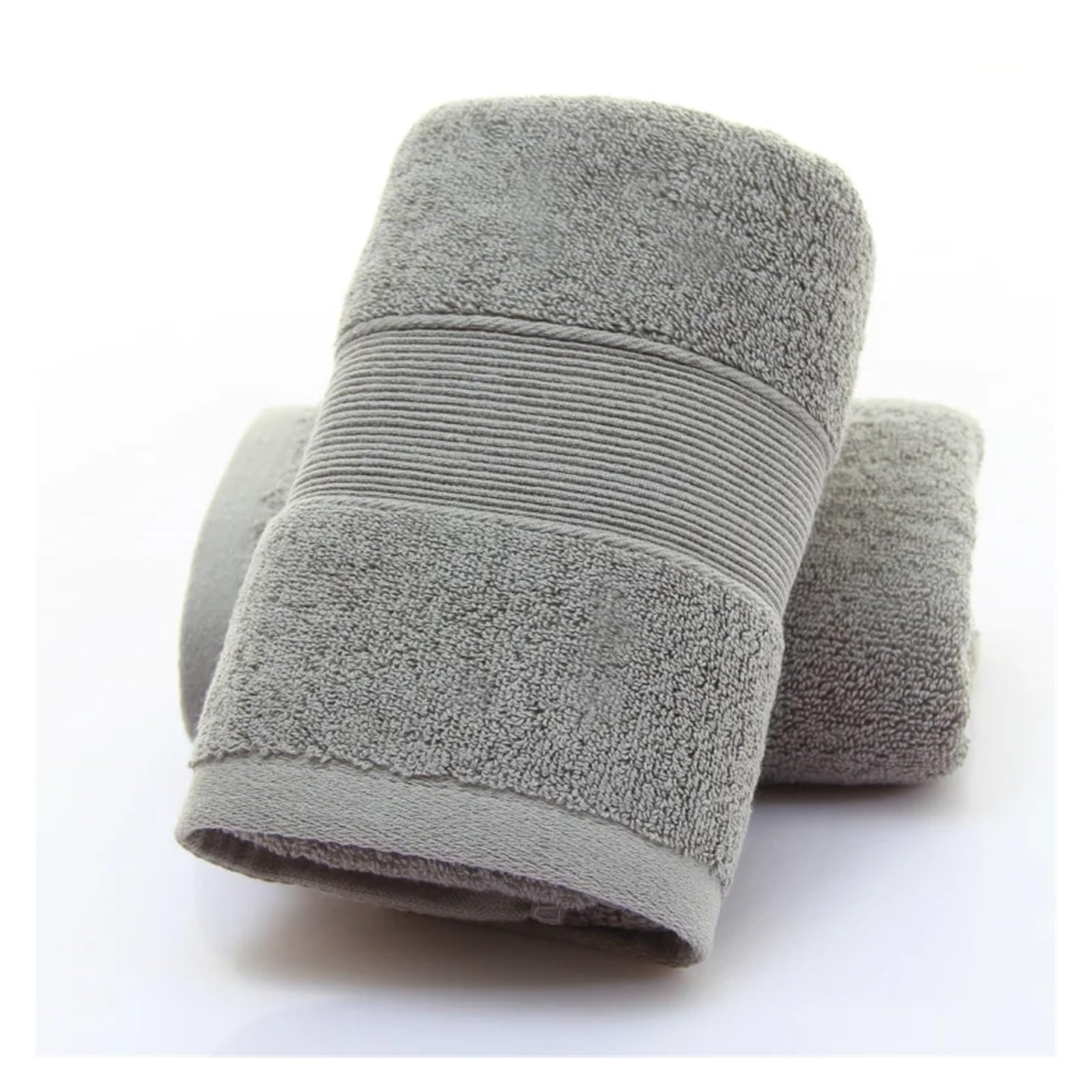 FGUJSUR Bath Towel 2pcs Cotton Towels Set Thickened & Soft Hotel Bathroom Super Absorbent Face Hand Bath Daily Use(Grey,35x75cm and 70x140cm)