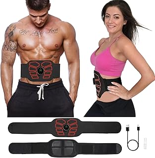 eAnjoy EMS Muscle Stimulator, ABS Stimulator, Abdominal Toning Belt Home Office Fitness Workout Equipment for Abdomen
