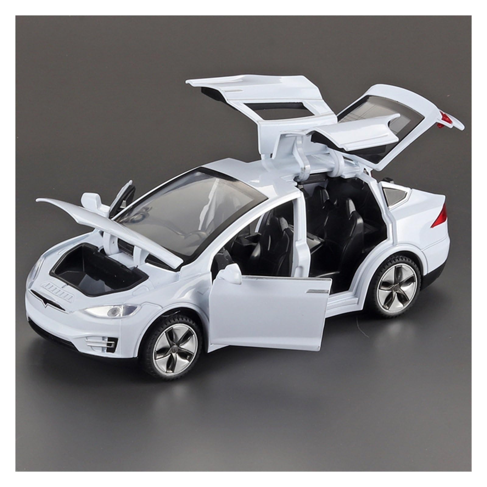 Btwodian Scale Model Car 1:32 For Tesla For Model X Alloy Metal Diecast Car Model Display Ornaments(White)