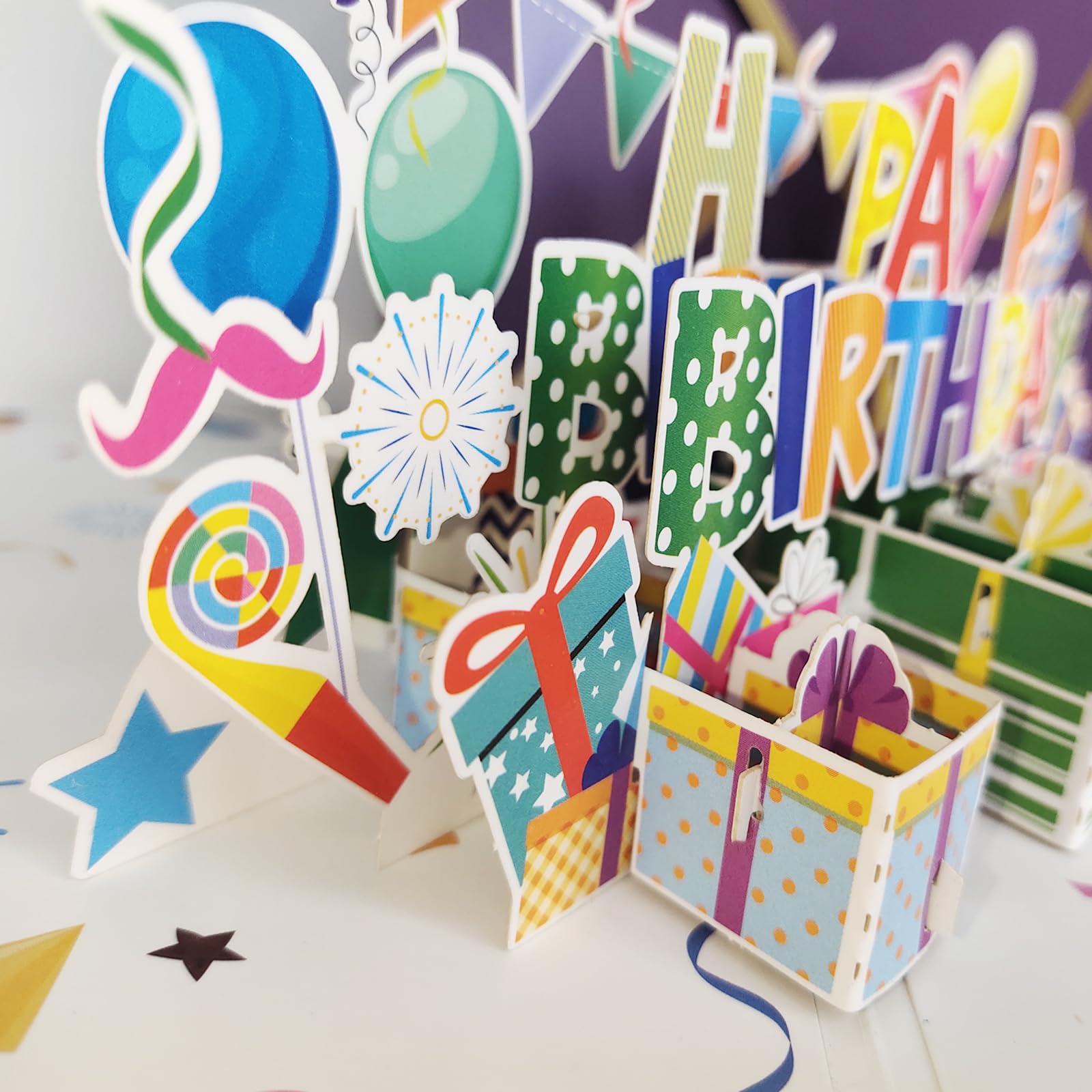 New Special Design 3D Pop Up Card Happy Birthday Greeting Card Unique Birthday Gift Laser Cut Pop Up Invitation Cards - View #2