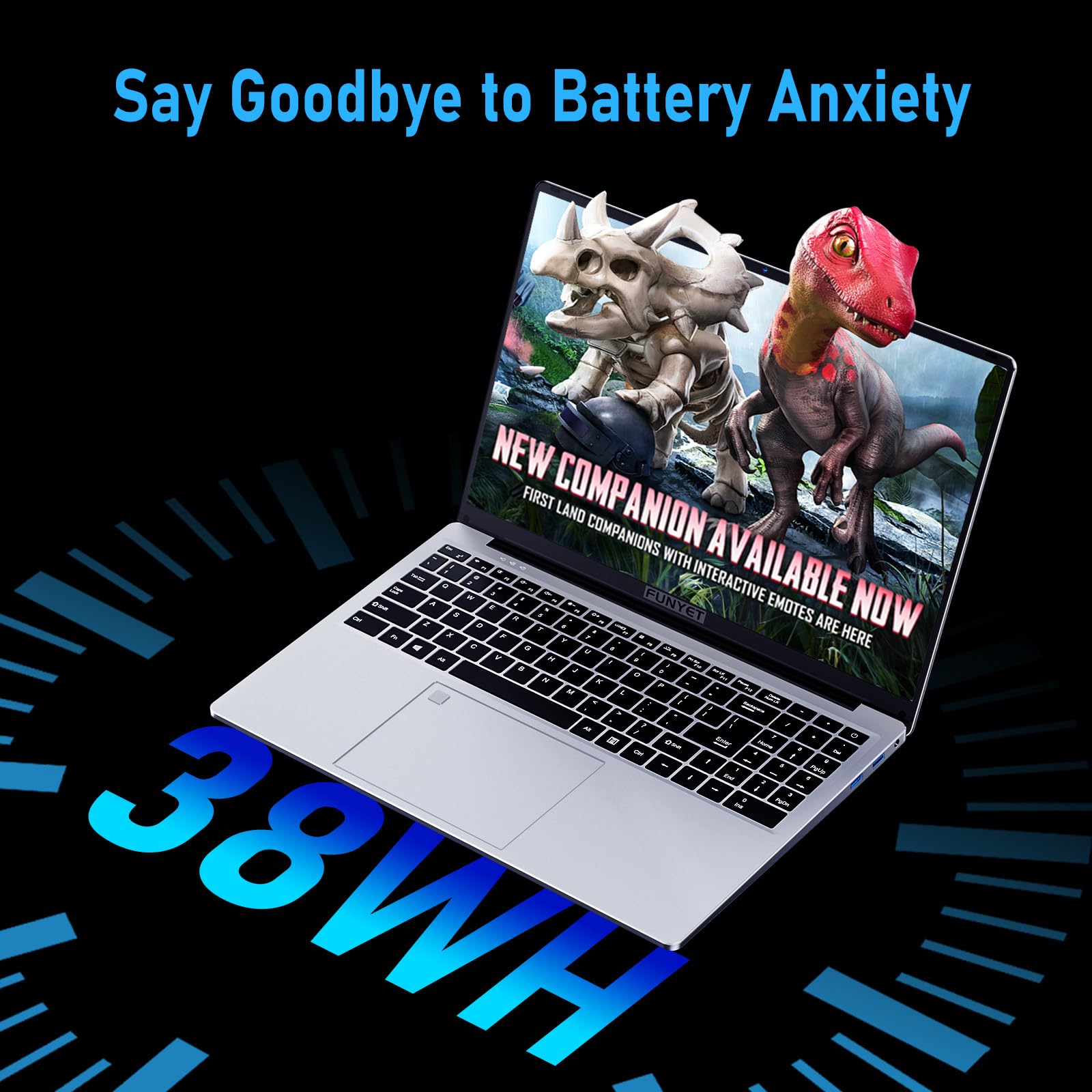 FUNYET Computer portatile da 16", PC portatile Windows 11 Pro, computer portatile N95 CPU 1920 × 1200P IPS FHD Schermo Laptop 16 GB 1 TB SSD USB Bluetooth Mini HDMI WiFi tastiera retroilluminata