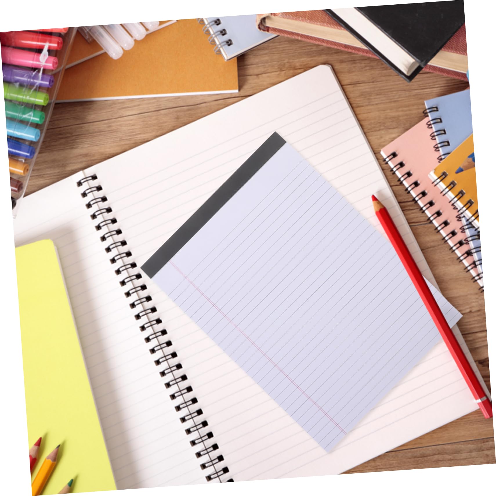 VILLCASE Set di 4 Memo Pad A4 Carta Spessa a Righe Larghe, Design Strappabile, Blocchi per Scrivere come Desk Planner per Appunti D'ufficio