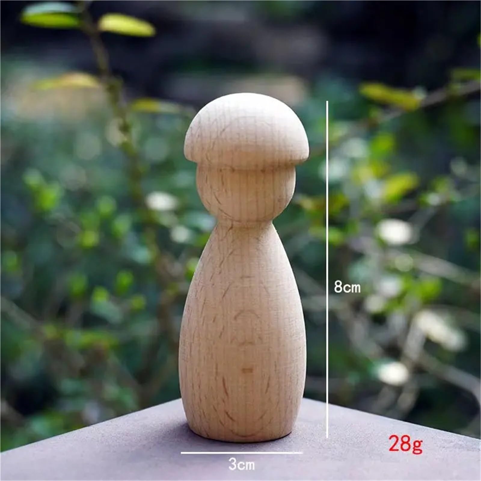 Muñecas de Madera Peg 20 piezas de decoración Madera, artesanías, formas sin terminar, muñecas con clavija Diy for del hogar pintada(Size 1)