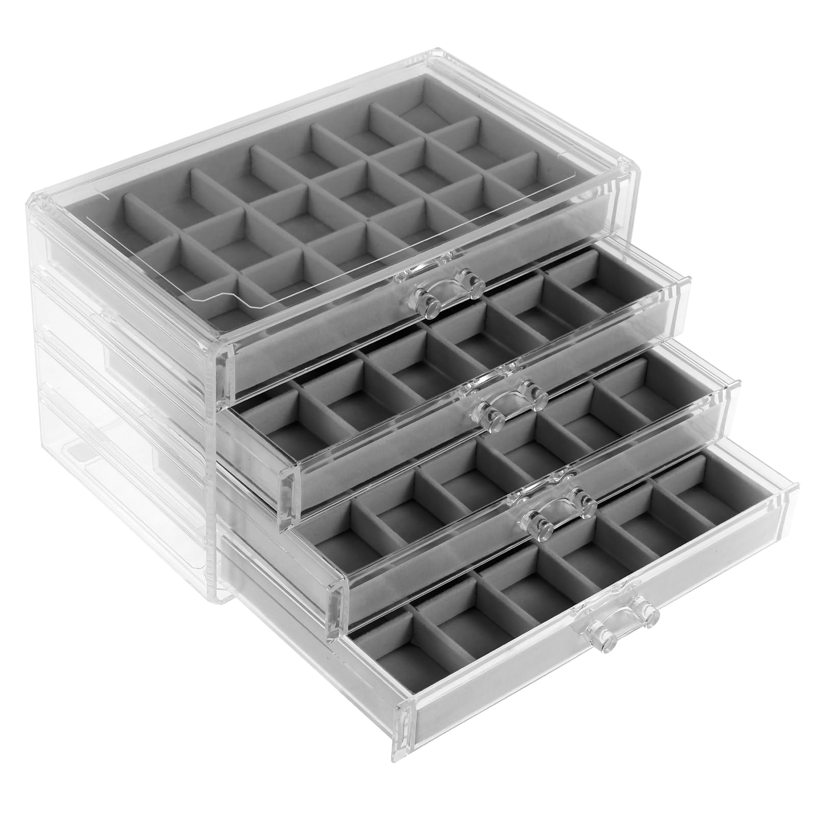 Boîtes De Rangement Transparentes Pour Minéraux (lot De 2) - Présentoir Pour Collection De Cristaux Et Pierres