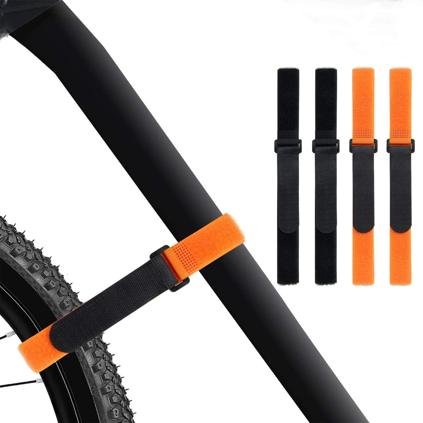 SANNIX Bike Rack Straps, Adjustable Bike Wheel Stabilizer Straps Bike Rack Strap with Hook Road Bike Bicycle Accessories for Camping Equipment Yoga Mats