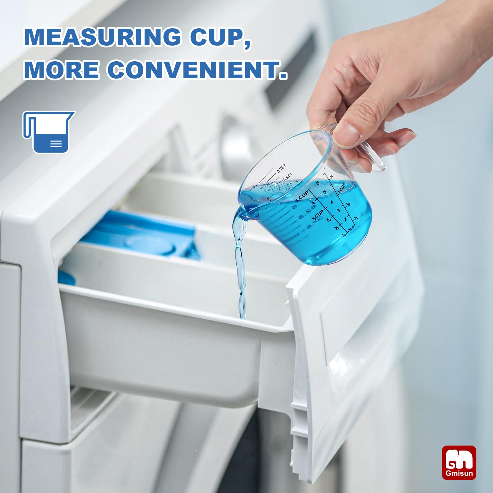 GMISUN Dispensador de jabón detergente para lavandería, dispensador de detergente líquido, contenedor para decoración de lavandería, organizador para detergente líquido, botella de almacenamiento de