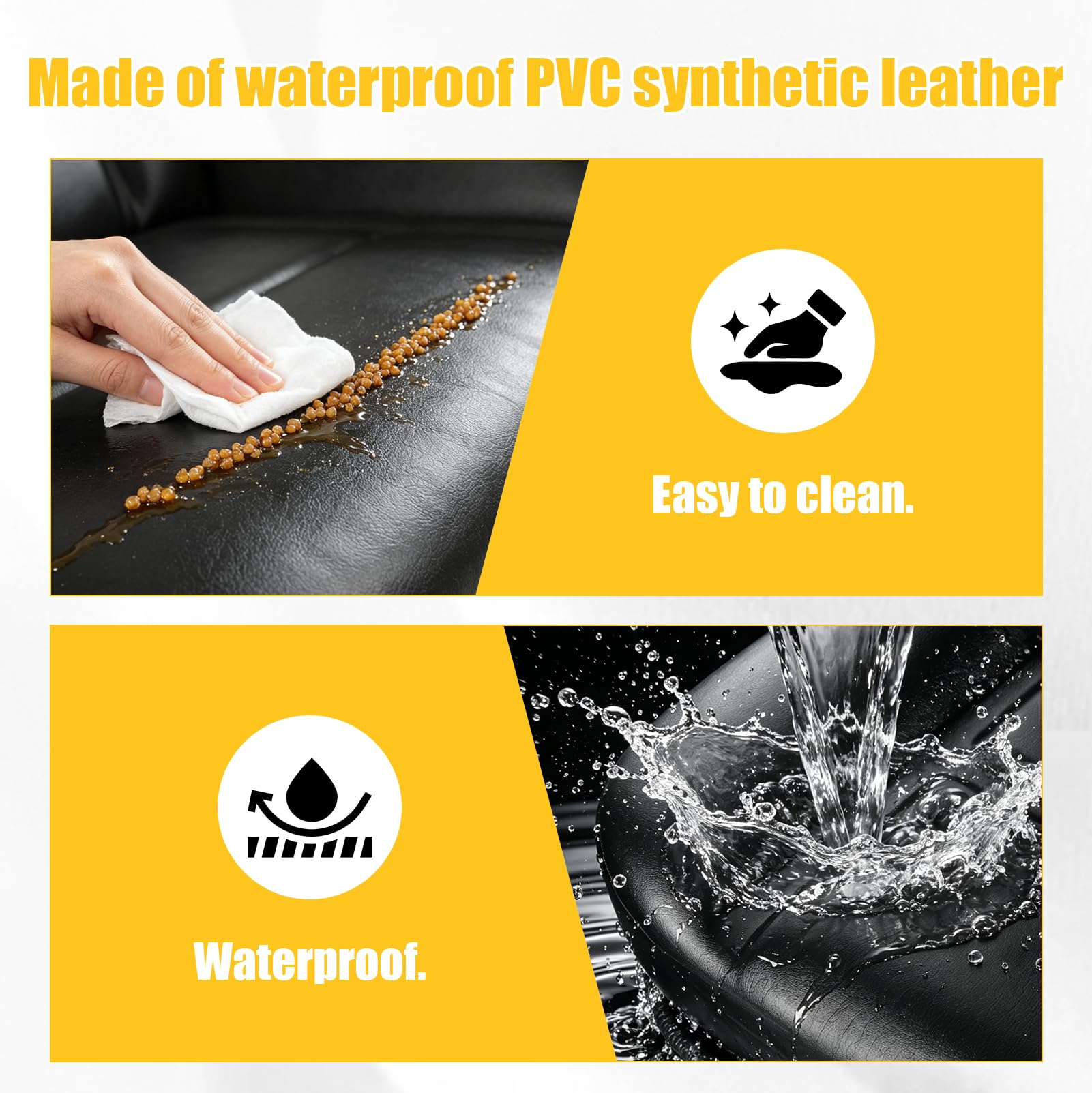 Universal Gabelstaplersitz, klappbarer Traktorsitz mit verstellbarem Rückenwinkel (45-160°), Gleitschiene, bequemer PVC-Sitz mit hochelastischer Schwammfüllung für Traktor, Bagger, Rasenmäher