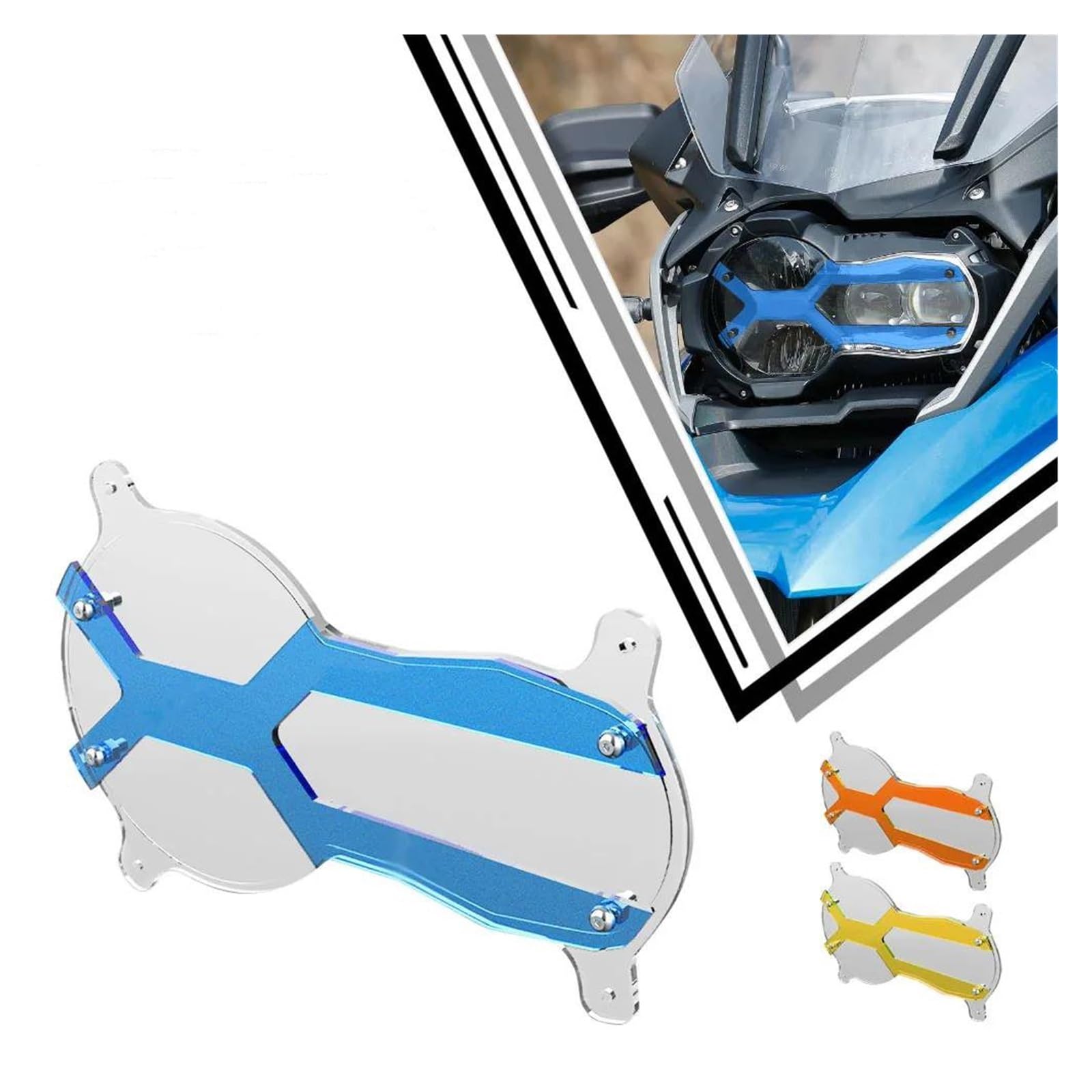 Moto Phare Protecteur Grille Couvercle De Protection Des Phares, Pour BMW R1250GS, Adventure GS 1250 R 1250 R1250 GS ADV 2021–2023 Grille Phare ( Couleur : Bleu