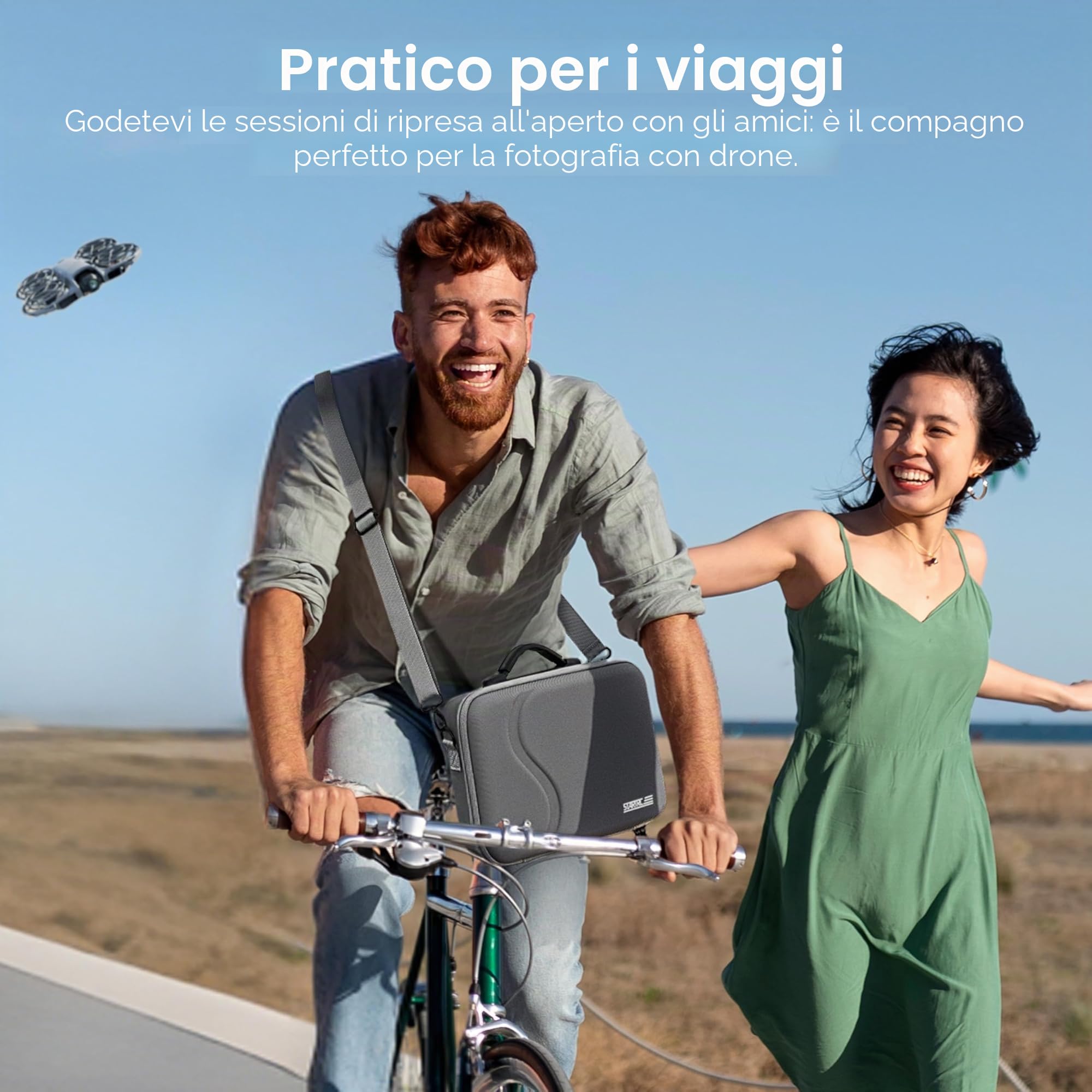 STARTRC Neo 2 Borsa, Custodia PU Portatile per DJI Neo 2 Fly More Combo Accessori, Borsa da Trasporto per DJI Neo 2 Droni Compatibile con Controller RC-N3/N, Batteria Neo 2, Stazione di Ricarica a Due