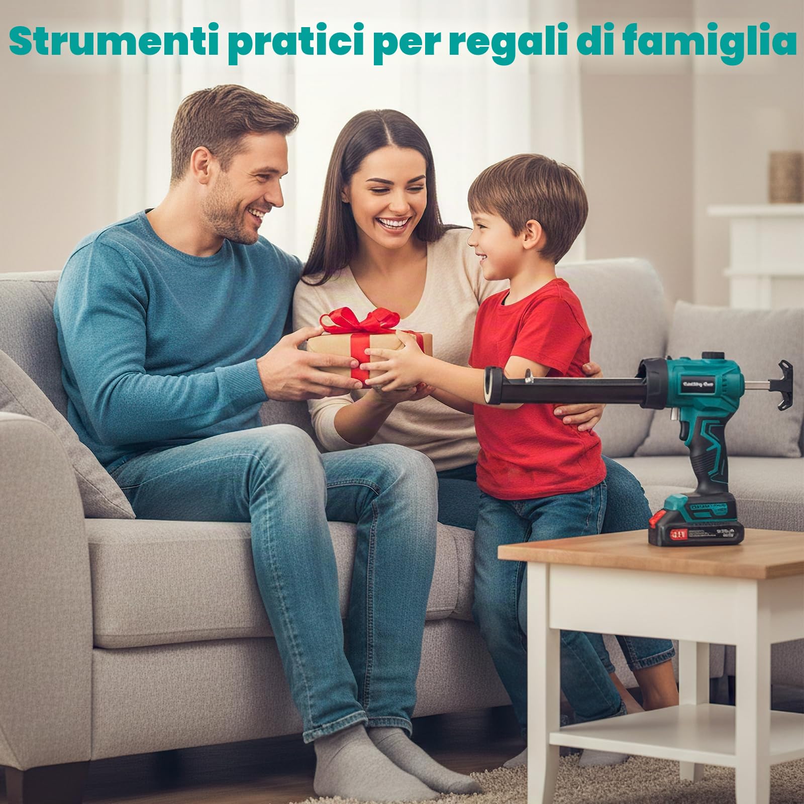 Pistola per cartucce cordless compatibile con Makita 18V, pistola elettrica per silicone da 2000 mAh, cambio continuo, luce LED, siringa in silicone alimentata a batteria per cartucce da 300 ml