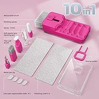 Vista 7 de Ordilend Kit de limpieza de teclado para laptop, accesorios de automóvil para interiores de mujeres, accesorios de escritorio, suministros