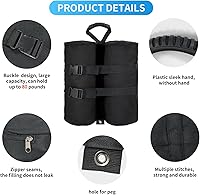Vista 4 de Bolsas de peso para carpa emergente, pesos para patas de servicio pesado 1680D, bolsas de arena para refugio solar instantáneo al aire 340 libras