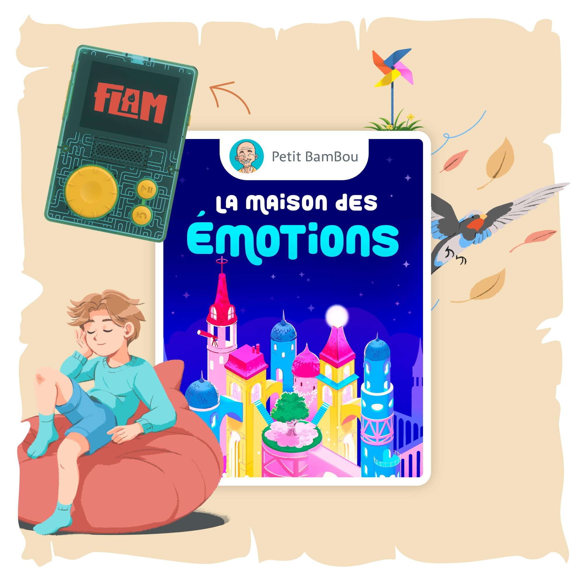 Lunii – Pack 3 Livres Audio interactifs pour Enfant dès 7 Ans – À écouter sur FLAM - Le Ranch des étoiles, La Maison des émotions (partenariat Petit Bambou), Super Wallace – 7h19 d'écoute
