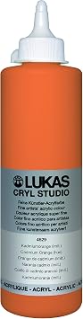Artists Paint High Pigment Concentration Paint - 500 ml Bottle - Cadmium Orange Hue