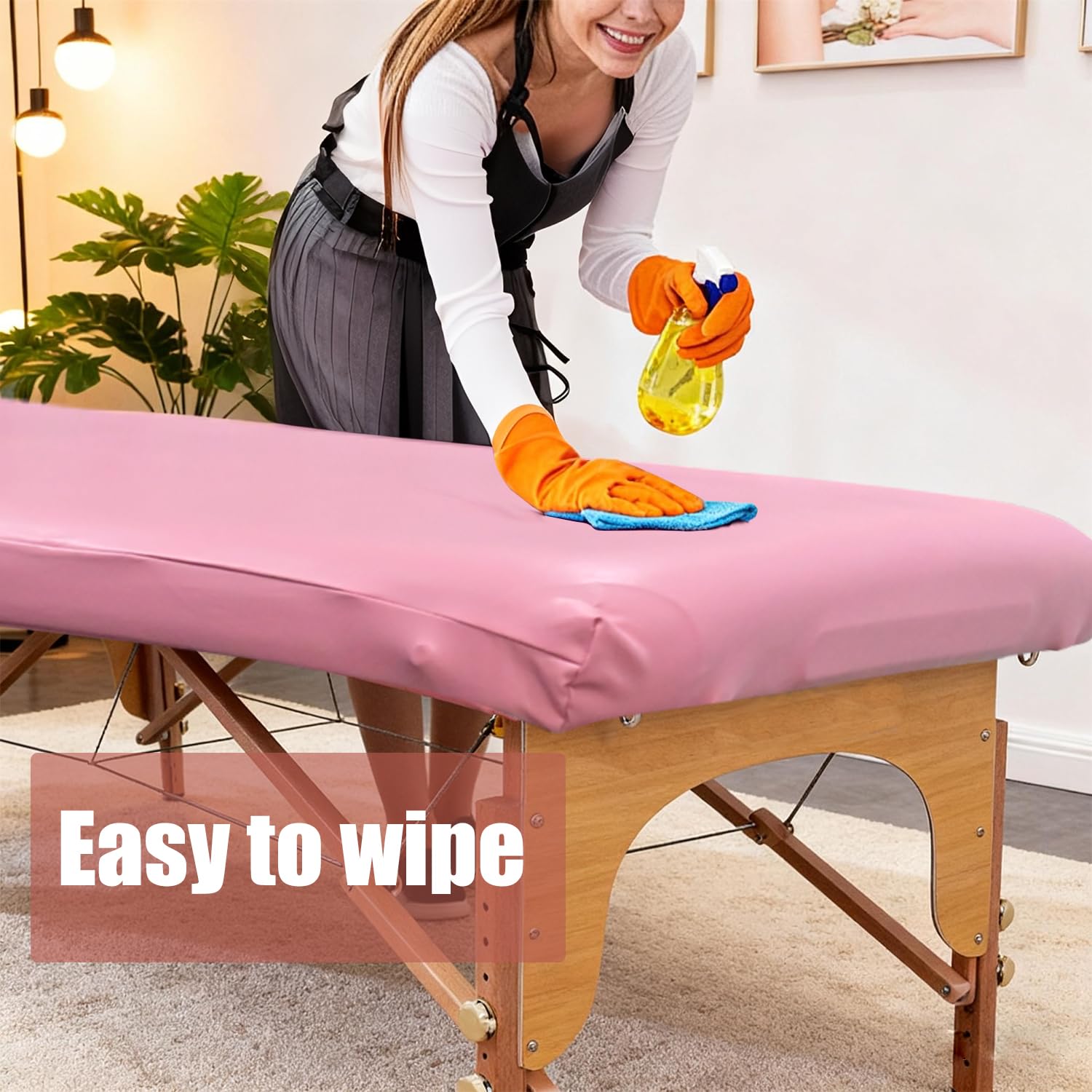 Pokrowiec na stół do masażu o szerokości 81 cm, 100% PU, pokrowiec na stół do masażu, zmywalny, wielokrotnego użytku i wodoodporny winylowy pokrowiec na stół do masażu na kwadratowe stoły do masażu