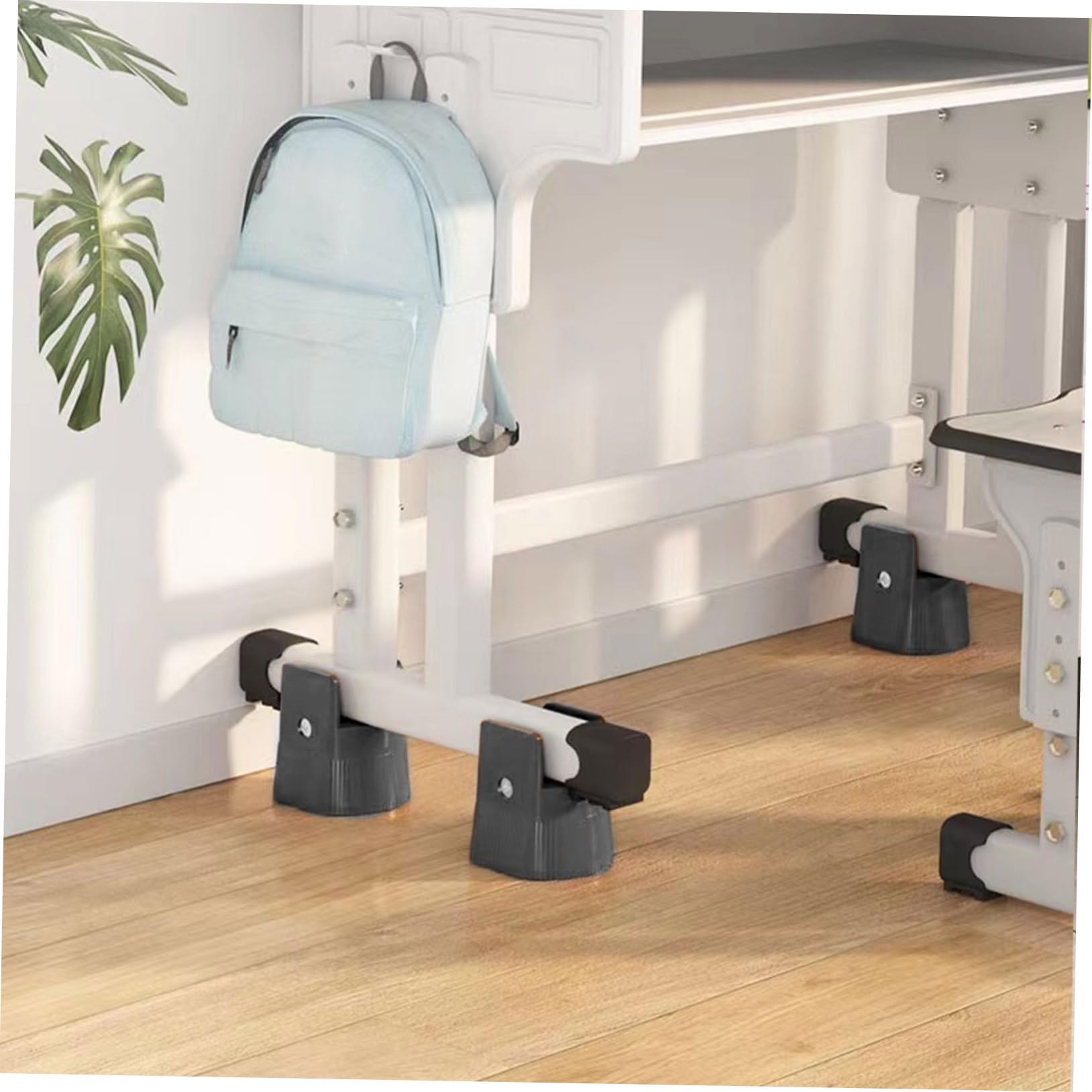 POPETPOP 2pcs Adjustable Furniture Risers for Couch Bed and Table - Heightening Feet Adjustable Base for Home Office Use