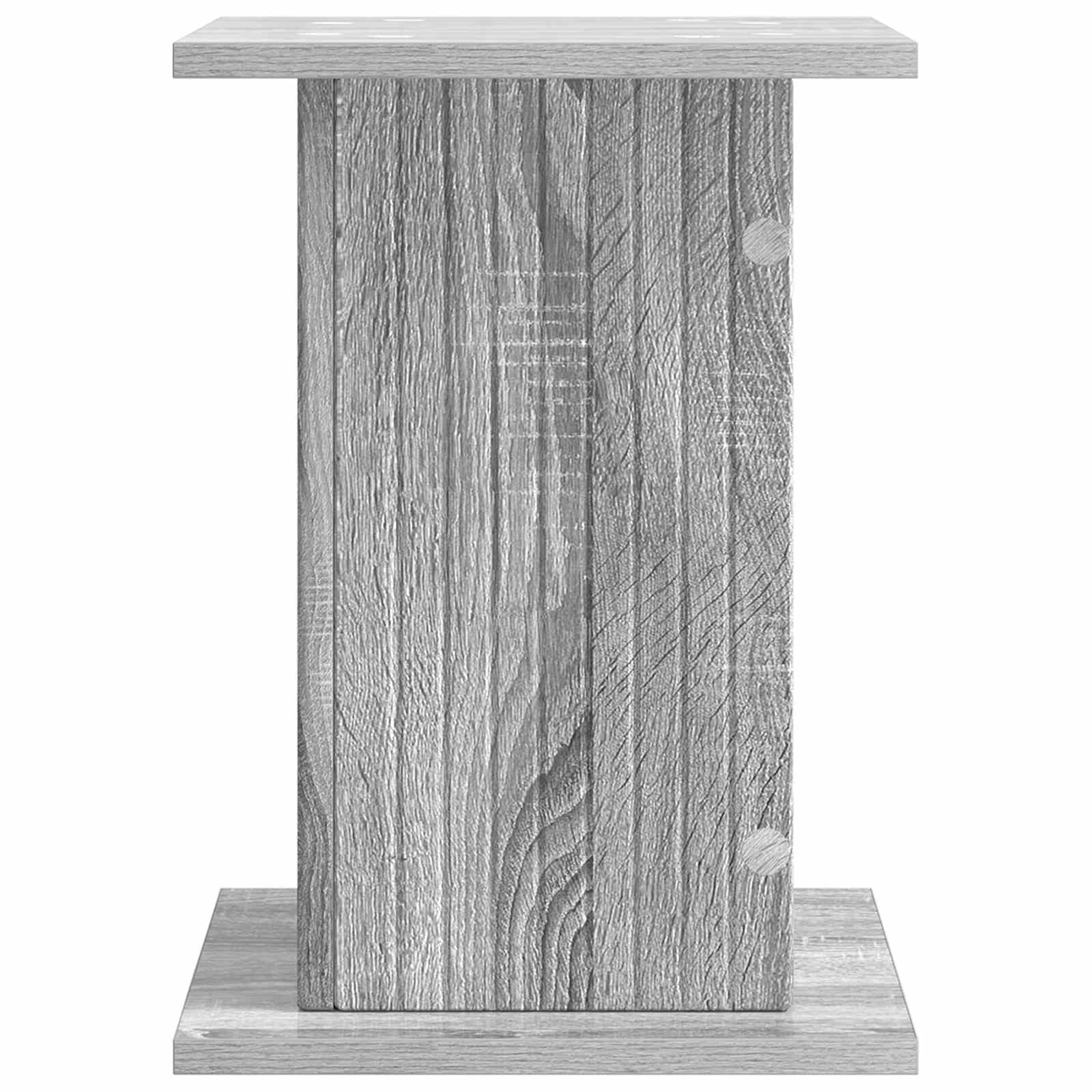 Stojak na rośliny Sonoma szary 30,5 x 30 x 43 cm | Wytrzymałe drewno, odporne na wilgoć, minimalistyczny design, do użytku w pomieszczeniach, łatwe czyszczenie