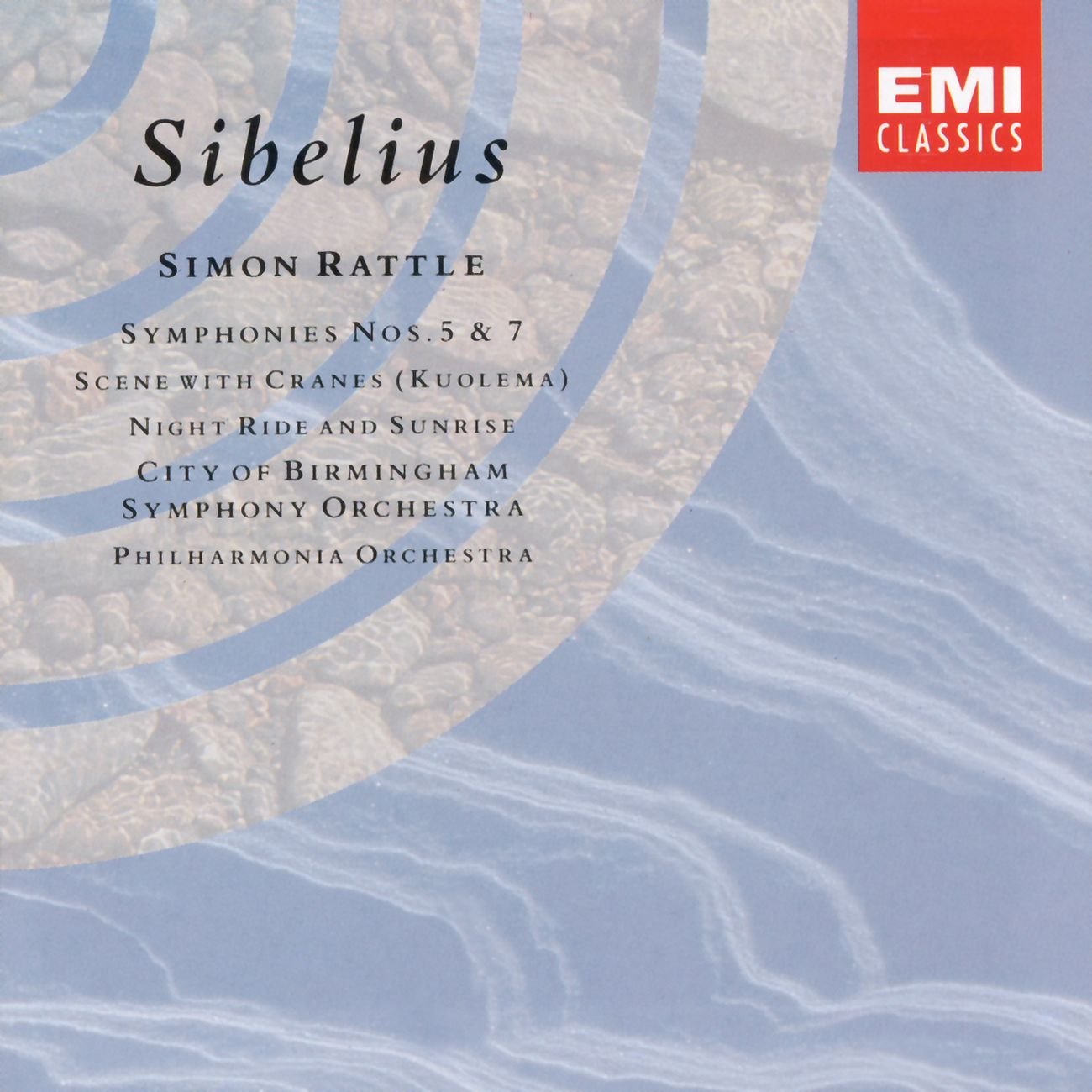 独LP Simon Rattle Sibelius: Sinfonie Nr.5 In Es-dur Op.82 - Nachtlicher Ritt Und Sonnenaufgang 1C06707586T EMI /00260 Carl Nielsen, Jean Sibelius, Simon Rattle, Philharmonia