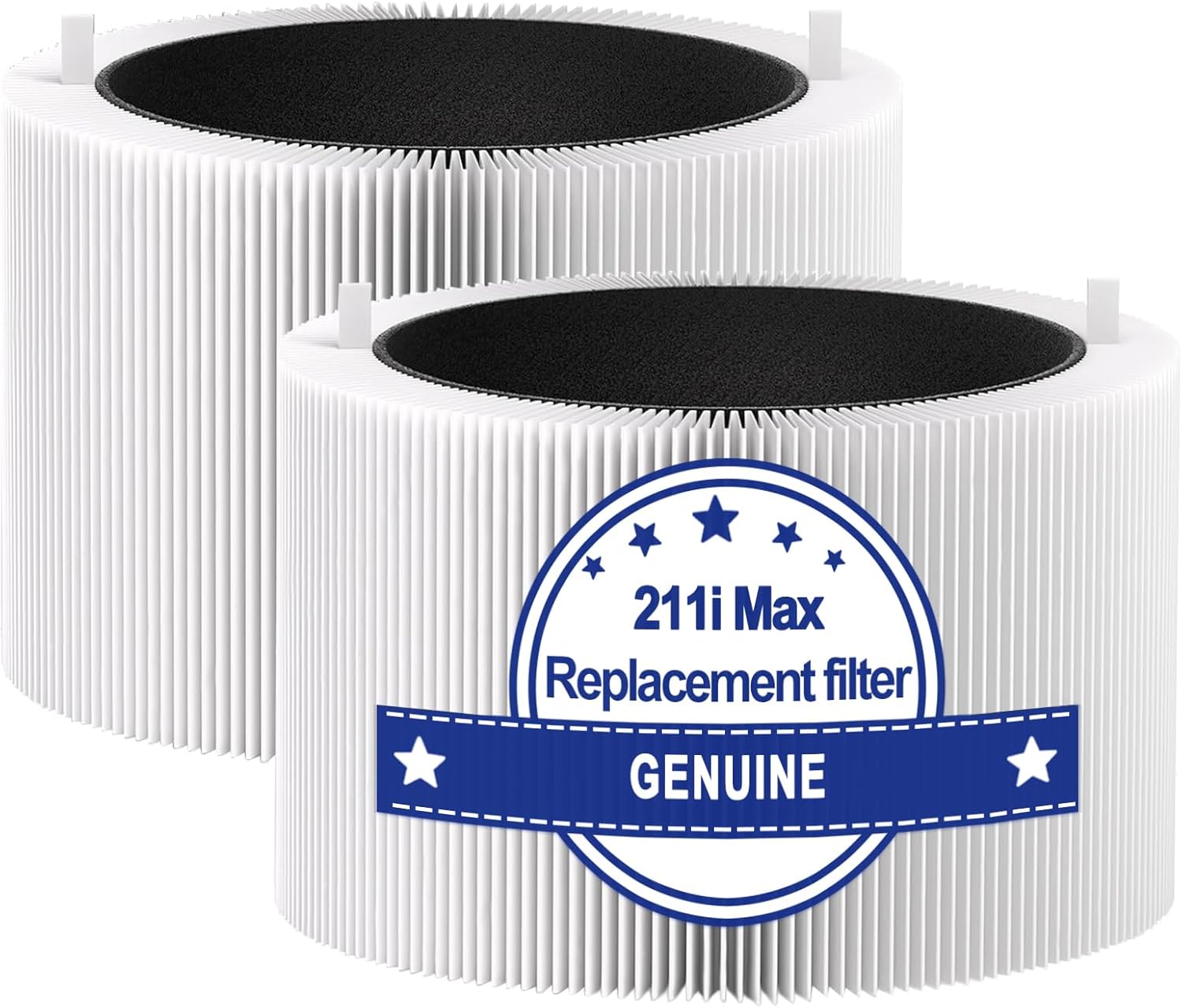 Upgraded 211i max replacement filter 2-Pack | Compatible with blueair Blue Pure 211i/211i+/211i Max Air Purifiers - High-Efficiency HEPA for Dust, Smoke & Odors. Particle Filter 2 Pack 211i Max Filter