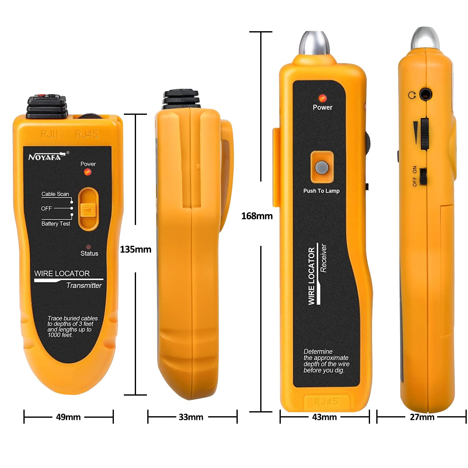 Underground Wire Locator Upgrade, RockyMars Cable Tester for Invisible Fence for Dogs, Circuit Breaker Finder, Electric Fence Wire Tracer, Wire Break Locator, etc.