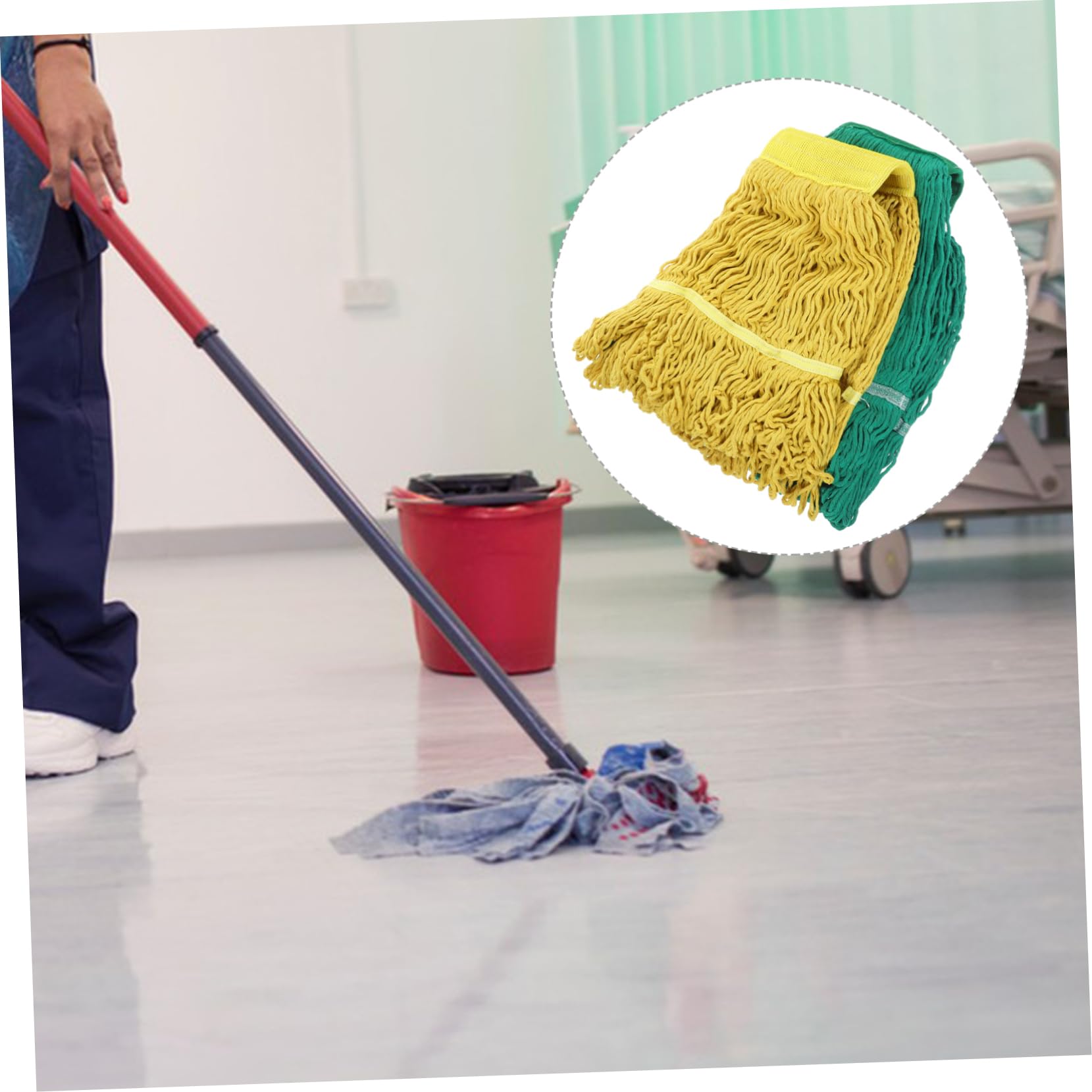 Recambio de Fregona de Algodón Lavable Secado Rápido 2 Piezas para Limpieza del Hogar Accesorios para Mopas de Limpieza