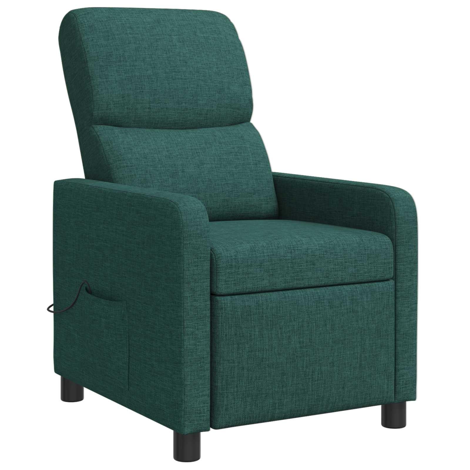 Generico Poltrona Massaggiante Verde Scuro Tessuto,42034834