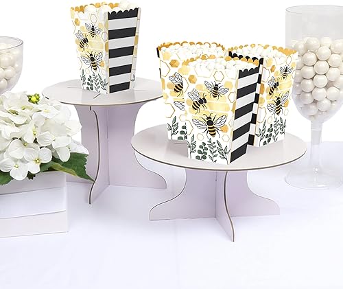 Miniatura 3 de Big Dot of Happiness Little Bumblebee - Juego de 12 cajas de palomitas de maíz para baby shower o fiesta de cumpleaños