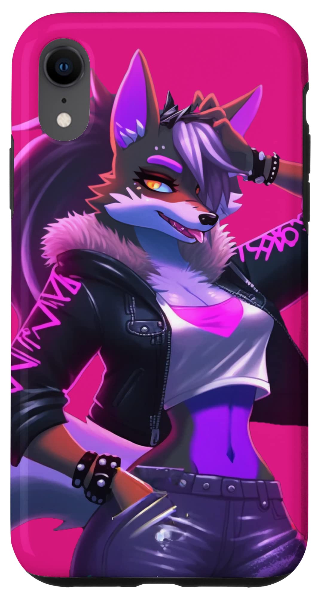 Amazon.com: iPhone XR Anthro Wolf Rockstar - furry Case : Cell Phones &  Accessories
