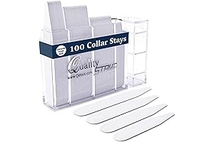 Essential 100-Pack Plastic Collar Stiffeners for Men's Dress Shirts