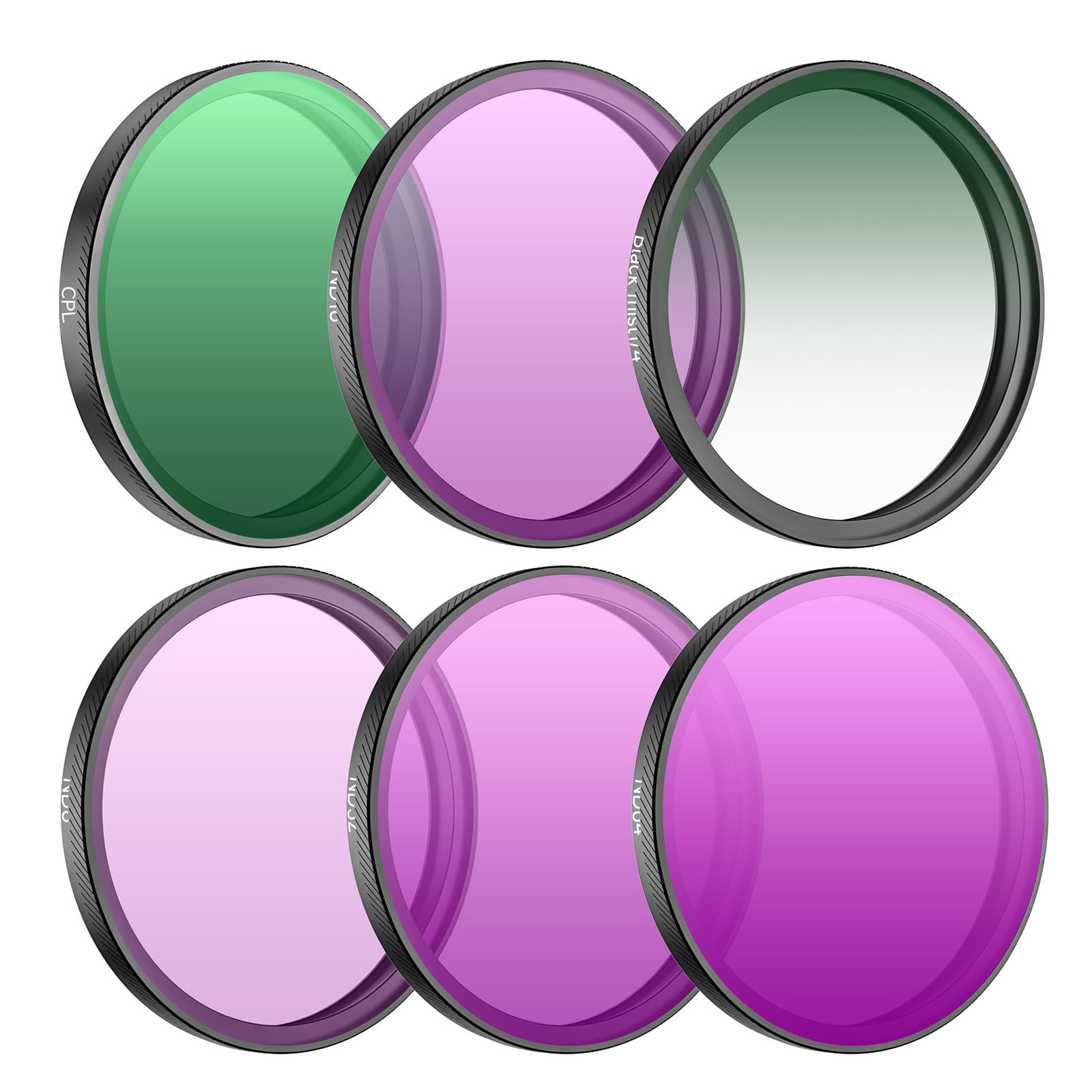 6 filtri professionali per obiettivo fotocamera con installazione