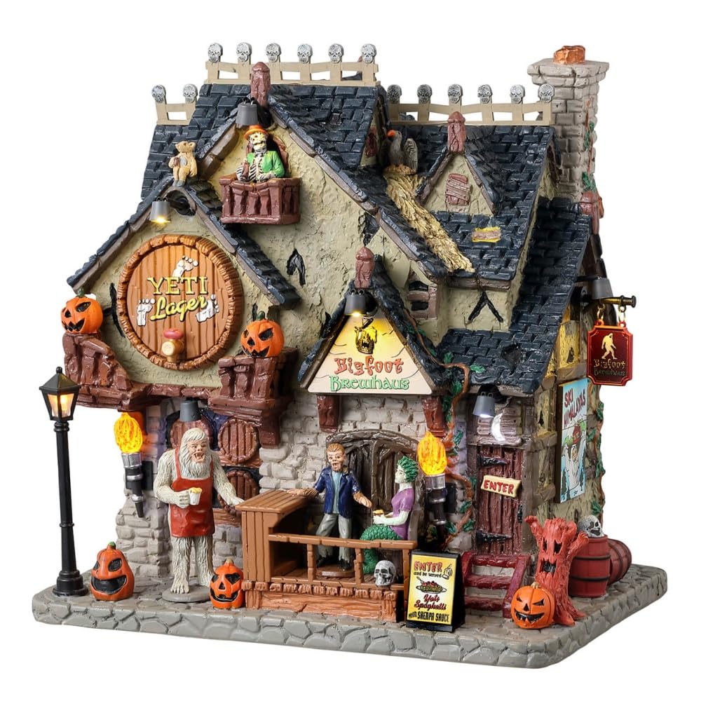 Lemax - Bigfoot Brewhaus, Bauernhaus-Skulptur, Braun, Halloween, 2024
