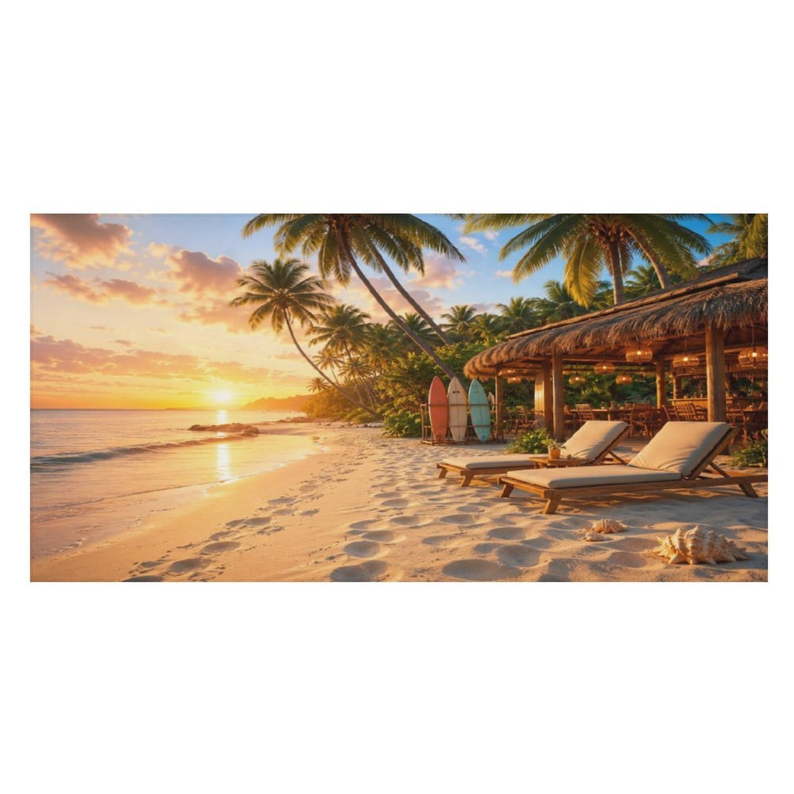 Anceky Tropical Beach Sunset Palm Trees Oversized Beach Towel Quick Dry Sand Free Microfiber Travel Towel Lightweight Multi Purpose Beach Blanket Pool Gym Bath Towel 63x31 in