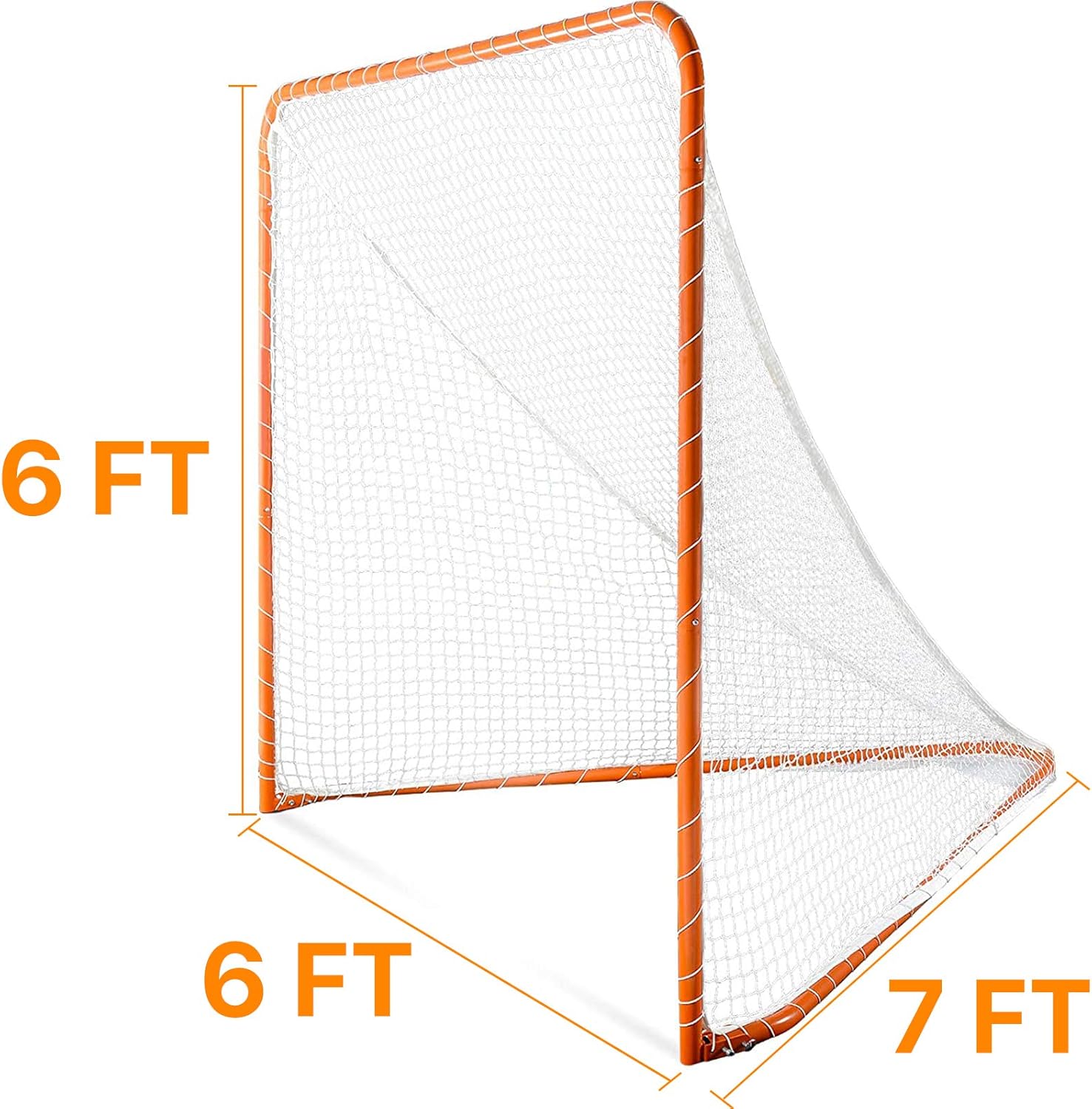 Portable Lacrosse Goal,Regulation 6' x 6' Lacrosse Net with Steel Frame,Lacrosse Goal Target,Lacrosse Target for Shooting,Collegiate Lacrosse Goals GL-QZ : Sports & Outdoors