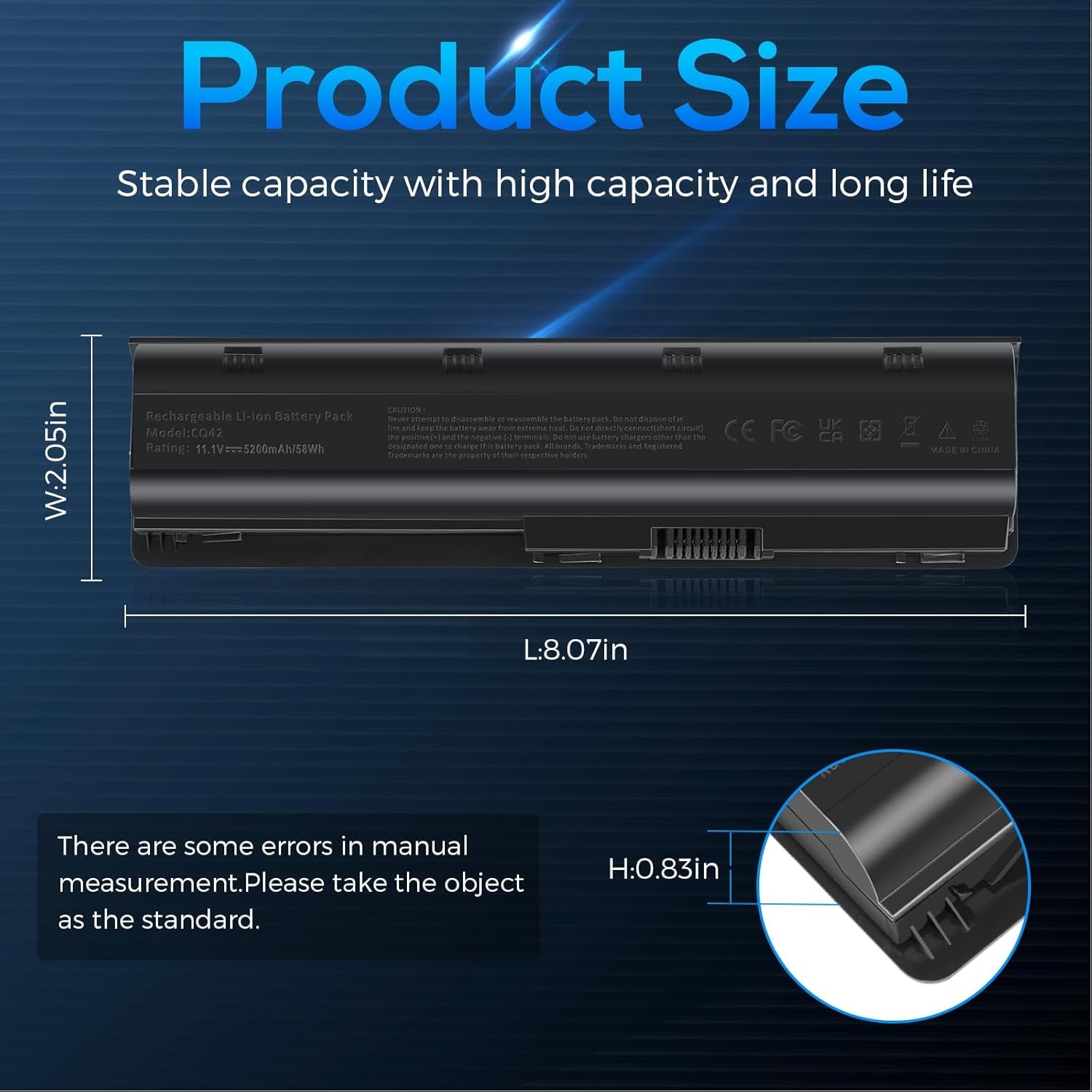 593553-001 MU06 Laptop Battery for HP CQ32 CQ42 CQ43 CQ56 CQ56Z CQ57 CQ62 CQ62Z CQ72 CQ630 Notebook PC