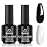 Beetles White Gel Nail Polish Black Gel Polish Kit 2 Pcs 15ml Black And White Polish French Nails Soak Off Led Nails Art Manicure Salon Diy at Home