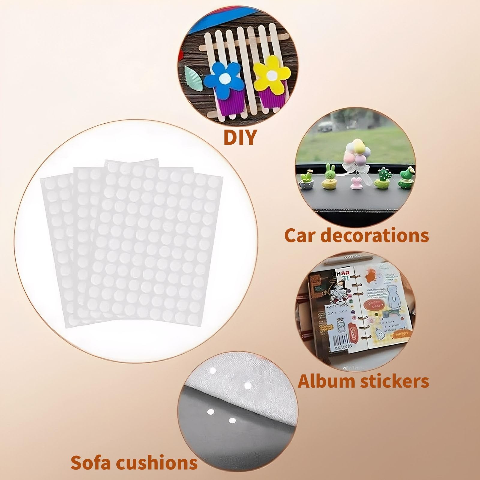 540 Paires de Scratch Autocollant 10mm Version Améliorée Douce & Extra Forte