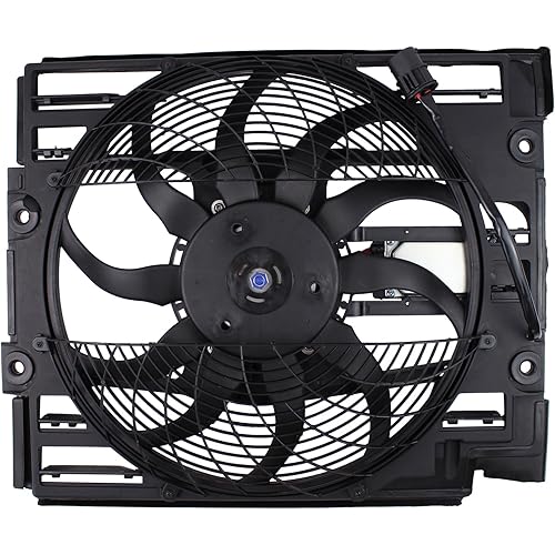 Radiator Cooling Fan Assembly for BMW 525i 530i 2001-2003, 528i 1999-2000, 540i 1999-2003, M5 2000-2003