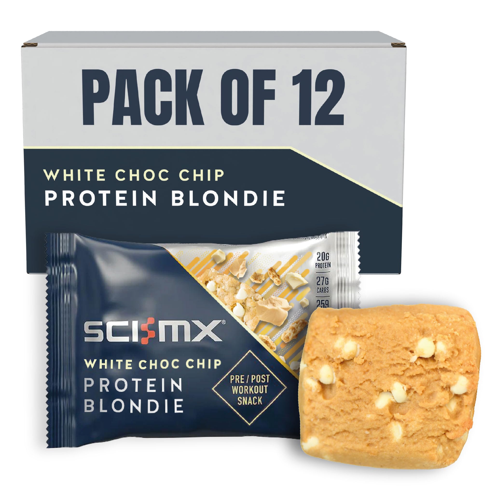 SCI-MX High Protein White Choc Chip Blondie Box - 20g