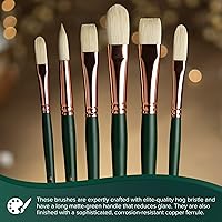 Vista 5 de Silver Brush Limited 1003 Grand Prix Filbert - Brocha para pinturas al óleo, tamaño 0, mango largo