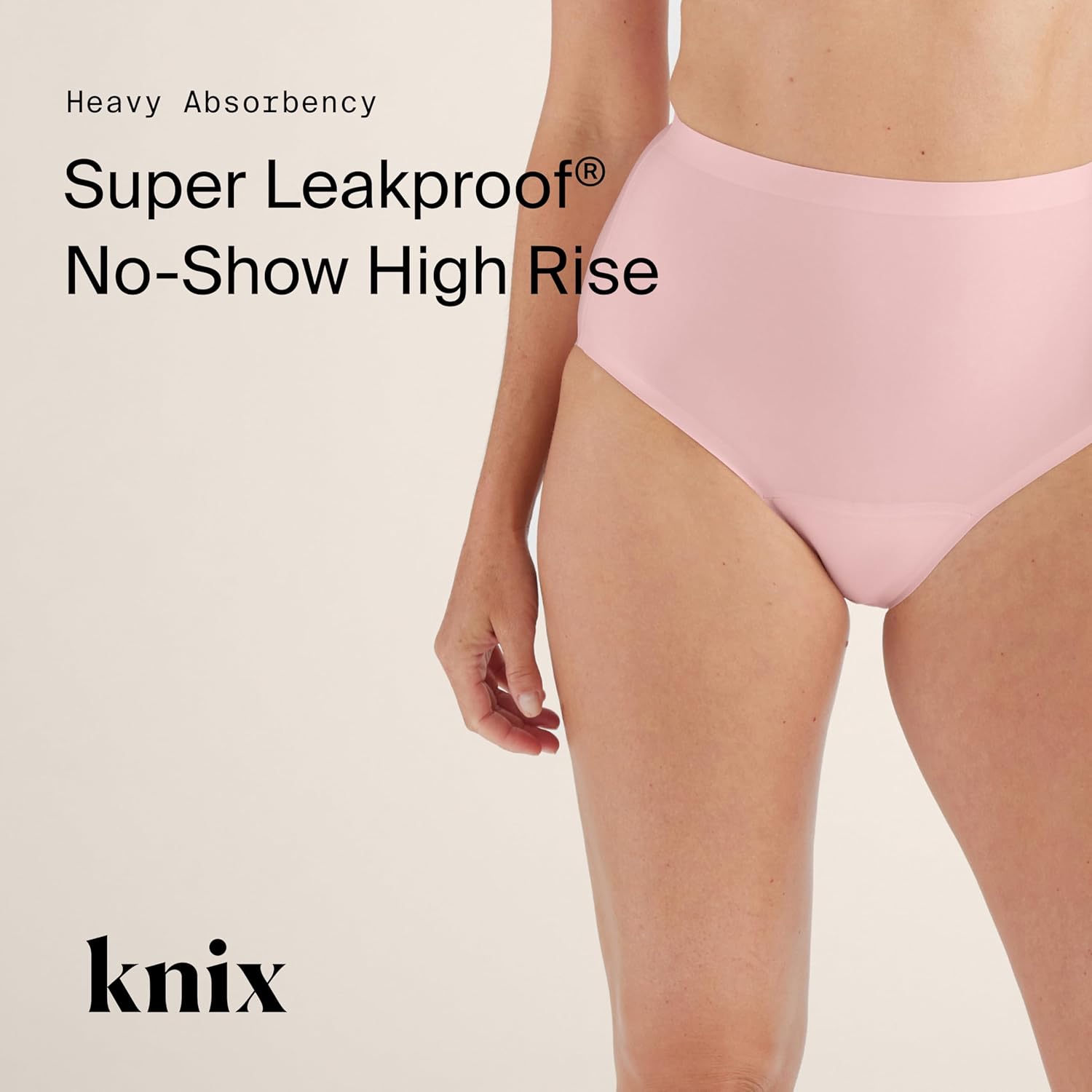 KNIX Super Leakproof High Rise Period Underwear for Women, Machine Washable, Reusable (1 Pack) - Image 2